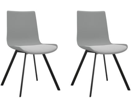 Lucky-chaises Longues Lot De 2 En Plastique Gris