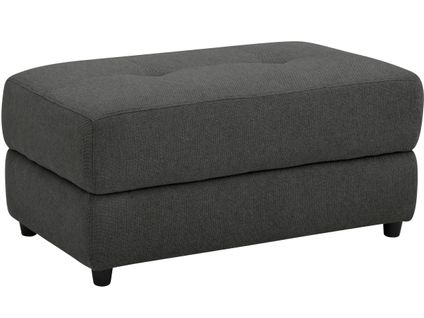 Capena-pouf Rembourré En Tissu Tissé Anthracite