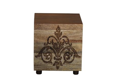 Damask-table D'appoint Avec 1 Porte En Marron