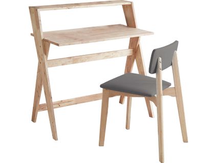 Mickey-bureau + Chaise Anthracite Nature