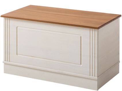 Anita-commode Avec Rangement En Pin Blanc / Miel