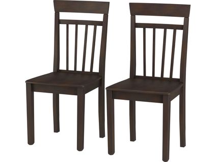 Kansas-chaise De Salle à Manger En Mdf Marron, 2 Pièces