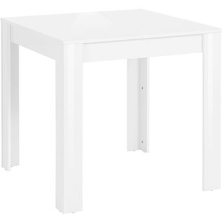 Lynn - Table à Manger En Mélaminé Blanc 4 Personnes L80