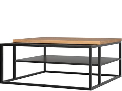 Apartment-table Basse 90x90 Cm Aspect Chêne Noir