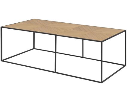 Ortiz-table Basse 120 Cm En Veener Bois / Noir