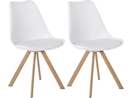 Lazio-chaise 2 Pack En Plastique Blanc