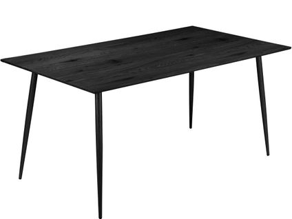 Monza - Table à Manger En Effet Bois Noir 8 Personnes L160