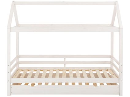 Alpi2 - Lit De Jour Avec Baldaquin En Bois Blanc 90x200