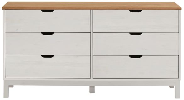 Post-commode 6 Tiroirs Blanc