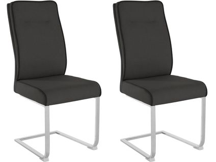 Cora-fauteuil De Salle à Manger En Anthracite, 2 Pièces