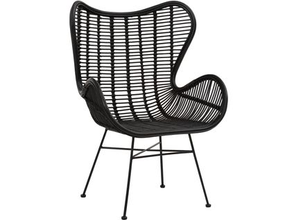 Arush-fauteuil En Rotin Noir
