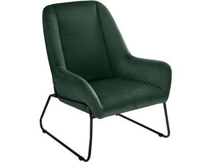 Casero-fauteuil En Velours Noir Et Vert