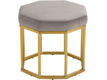 Ayda-tabouret En Velours Gris