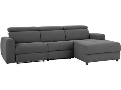 Capena-canapé 3 Places Chaise Longue Droit En Tissu Solaire Anthracite