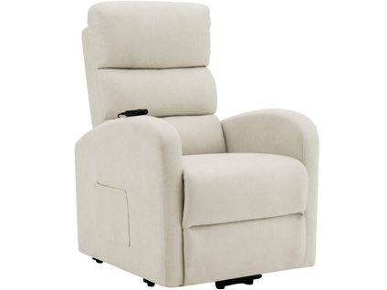 Heinz-fauteuil Inclinable à Réglage Électrique En Tissu Crème