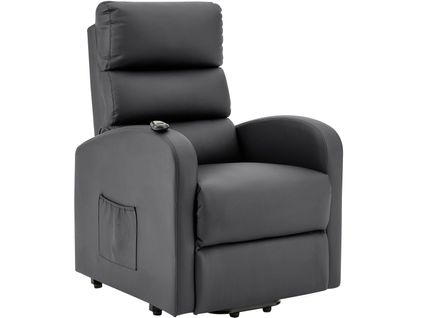 Heinz-fauteuil Inclinable Électrique En Pu Noir