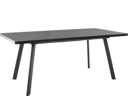 Linus-table De Salle à Manger 180x220 Cm Aspect Bois Noir