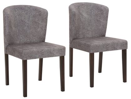 Hamilton-lot De 2 Chaises De Salle à Manger Rembourrées En Pu Cappuccino