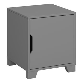 Linus-table De Nuit Avec 1 Porte En Mdf Gris