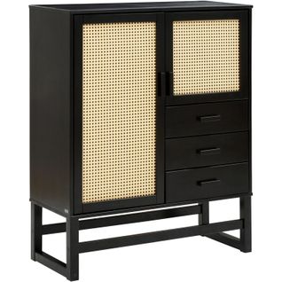 Jolene-buffet Avec 2 Portes Et 3 Tiroirs En Pin Foncé