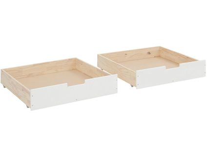 Square Line-bob Set De Tiroirs 2 Pièces Blanc/naturel