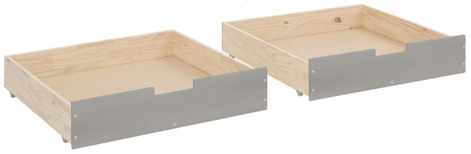 Square Line-bob Set De Tiroirs 2 Pièces Gris/naturel