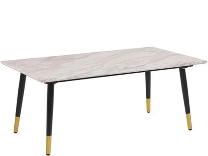 Monza-table Basse En Marbre Noir Et Or