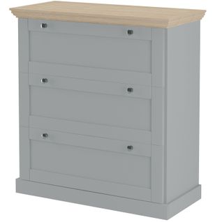 Binz - Commode Avec 3 Tiroirs En Effet Chêne Gris