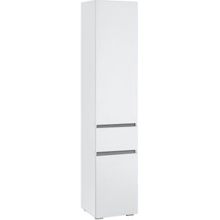 Wisla -colonne Haute Avec 1 Tiroir Et 2 Portes En Aggloméré Blanc