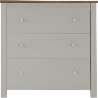 Emerald - Commode Avec 3 Tiroirs En Effet Chêne Crème