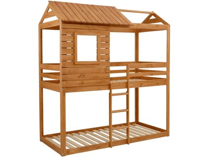 Deer-lit Superposé En Bois 90x200