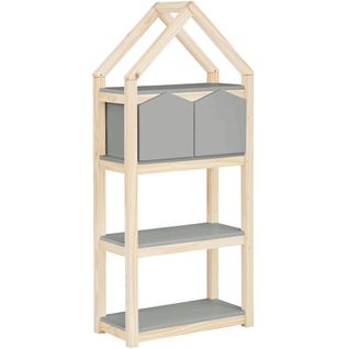 Square Line-bibliothèque Avec 2 Paniers Gris Nature