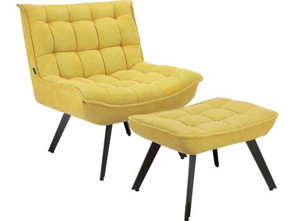Evan-chaise Longue En Tissu Couleur Curry