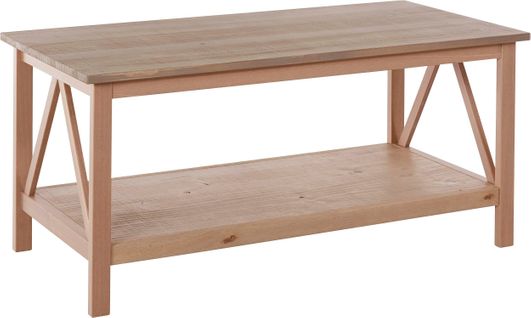 Titian-table Basse Avec 1 Étagère En Gris Pin