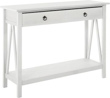 Titian-table Console Avec 1 Tiroir En Pin Blanc