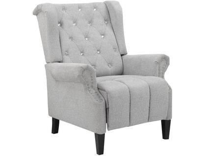 Aura-fauteuil De Relaxation Gris Clair Tissu Belfast