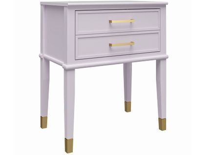 Westerleigh-table D'appoint à 2 Tiroirs En Mdf Violet