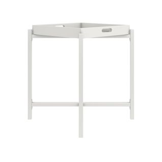 Poly-table D'appoint Avec Plateau Amovible En Mdf Blanc