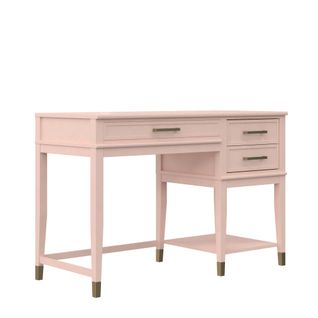 Westerleigh - Bureau Avec Plateau Élévateur En Mélaminé Rose