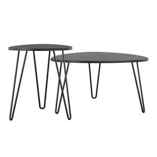 Athena-tables Gigognes En Marbre Noir