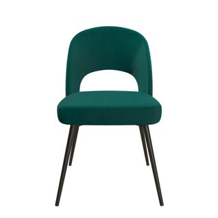 Alexi-chaise De Salle à Manger Tapissée En Velours Vert Émeraude
