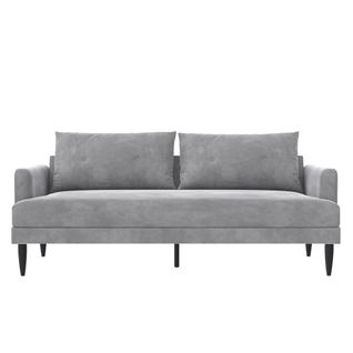 Bailey-canapé 3 Places En Velours Gris Clair