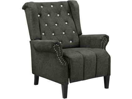 Aura-fauteuil De Relaxation Anthracite Belfast Fabric