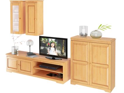 Cubrix- Ensemble de meubles salon 4 Parties Teintée/cirée