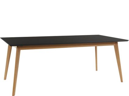 Vista-table De Repas 200 Cm En Noir / Chêne