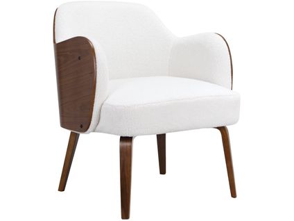 Haruko-fauteuils Rembourrée En Dolly Teddy Blanc Cassé