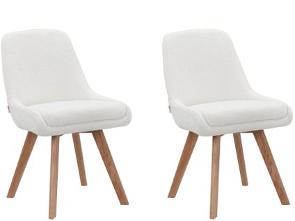Trudi-lot De 2 Chaises De Salle à Manger En Tissu Gris
