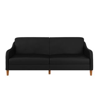 Jasper-canapé-lit 3 Places En Simili Noir