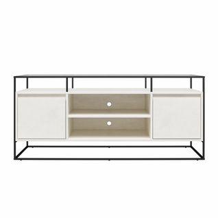 Camley-meuble TV En Verre Et Base En Mdf Plâtre