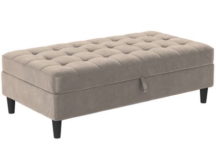 Presley - Pouf Avec Rangement En Velours Anthracite